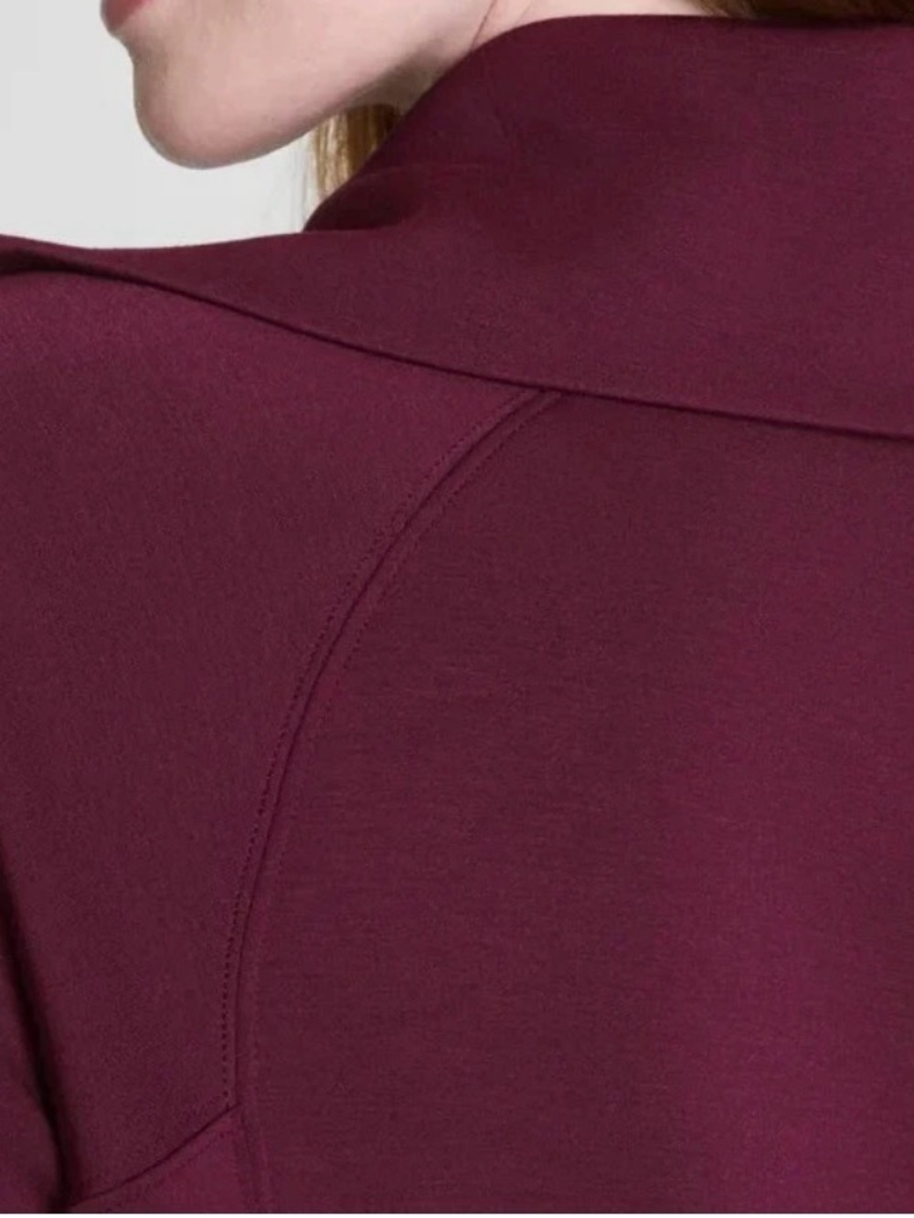 SPANX AirEssentials Half Zip sweatshirt plum small - Picture 3 of 6